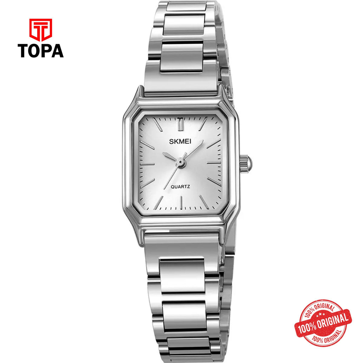 Topa Skmei-2237-L-CH-WHT-Metal-Band-Women-Watch - Product Image 1
