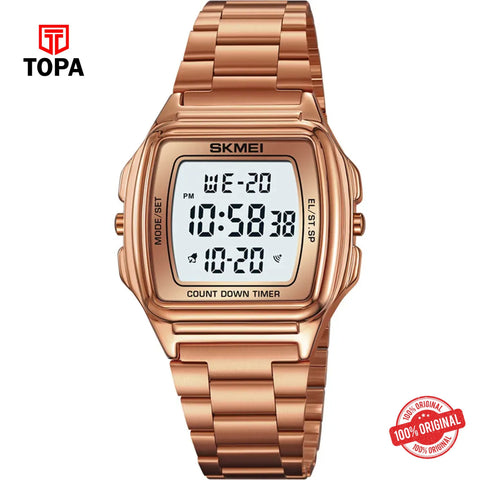 Topa Skmei-2239-RG-DIGI-Metal-Band-Women-Watch - Product Image 1