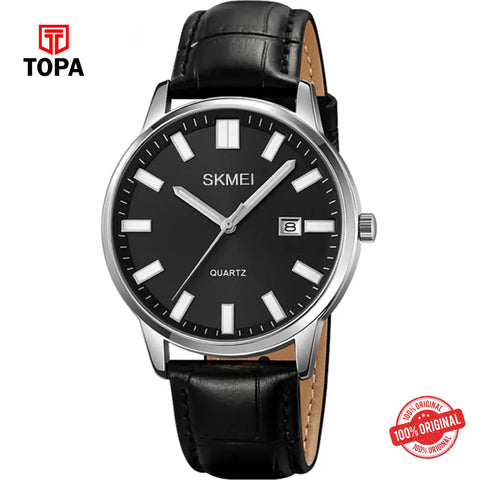 Topa Skmei-2252-G-CH-BLK-Leather-Band-Men-Watch - Product Image 1