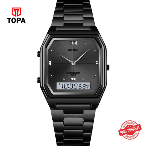 Topa Skmei-2258-G-BLK-DTIME-Metal-Band-Men-Watch - Product Image 1