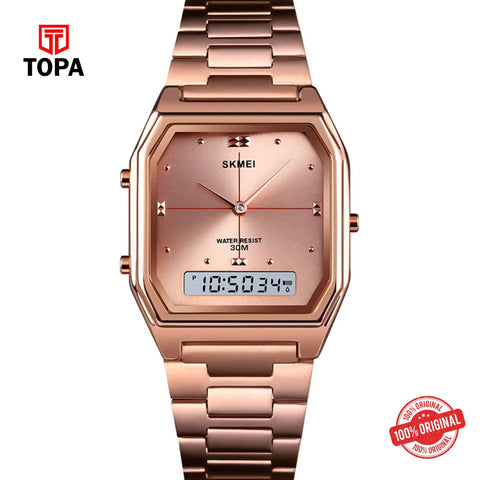 Topa Skmei-2258-G-RG-DTIME-Metal-Band-Men-Watch - Product Image 1