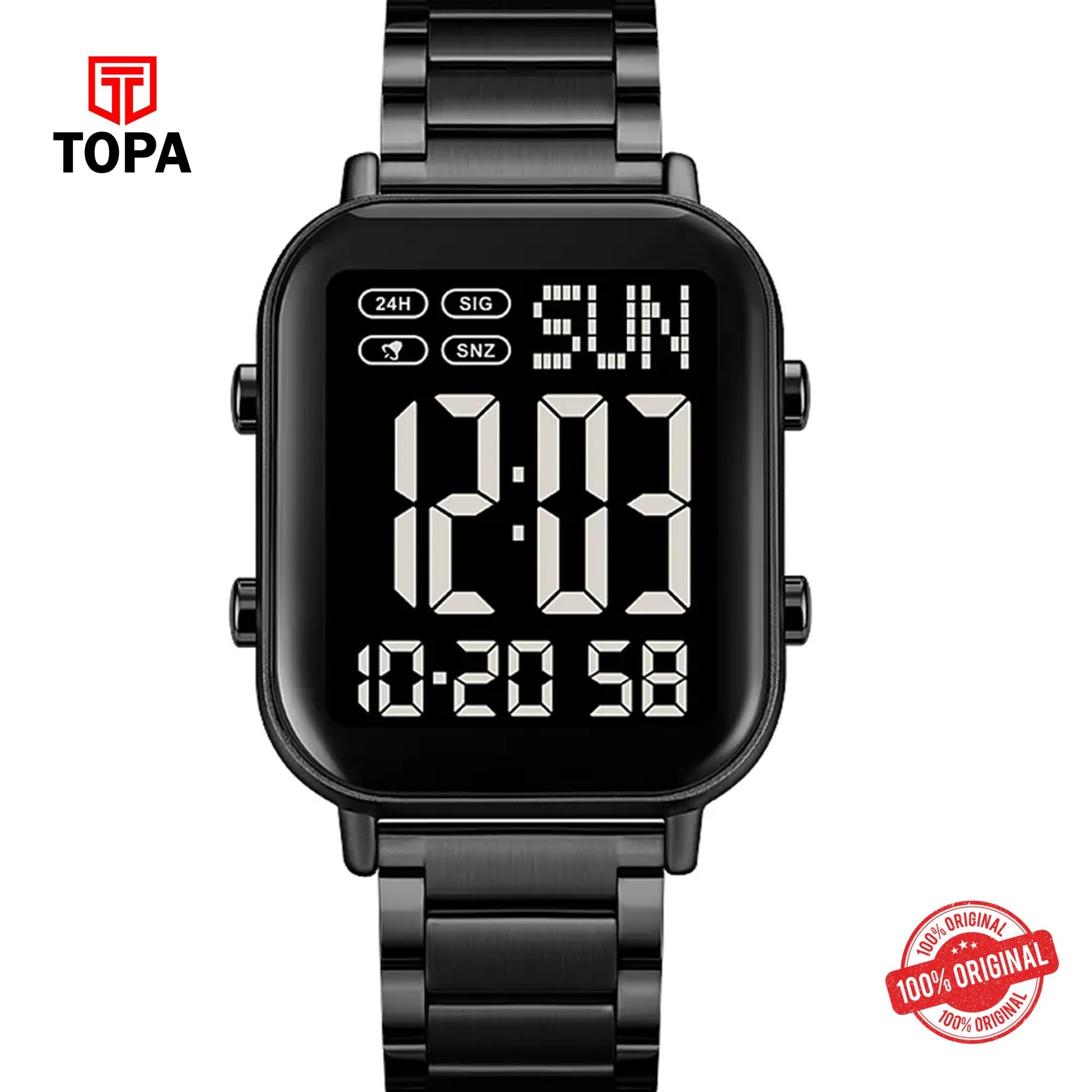 Topa Skmei-2259-BLK-DIGI-Metal-Band-Men-Watch - Product Image 1