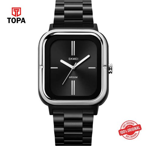 Topa Skmei-2275-G-BLK-WHT-Metal-Band-Men-Watch - Product Image 1