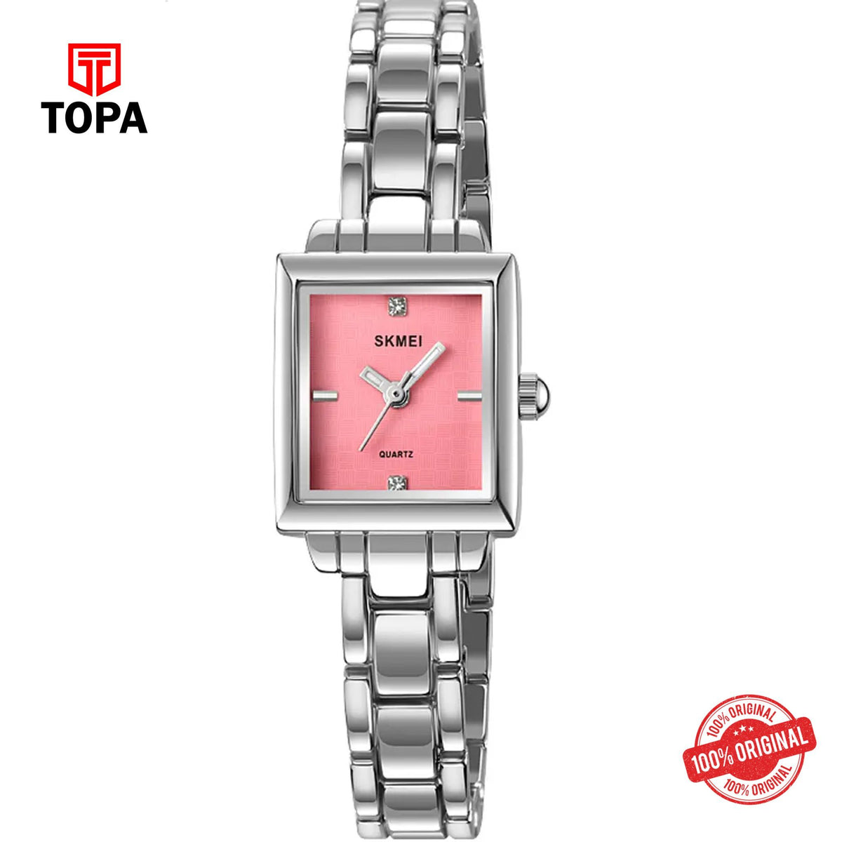 Topa Skmei-2315-L-CH-PNK-Metal-Band-Women-Watch - Product Image 1