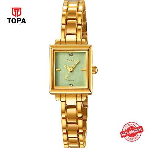 Topa Skmei-2315-L-GLD-GRN-Metal-Band-Women-Watch - Product Image 1