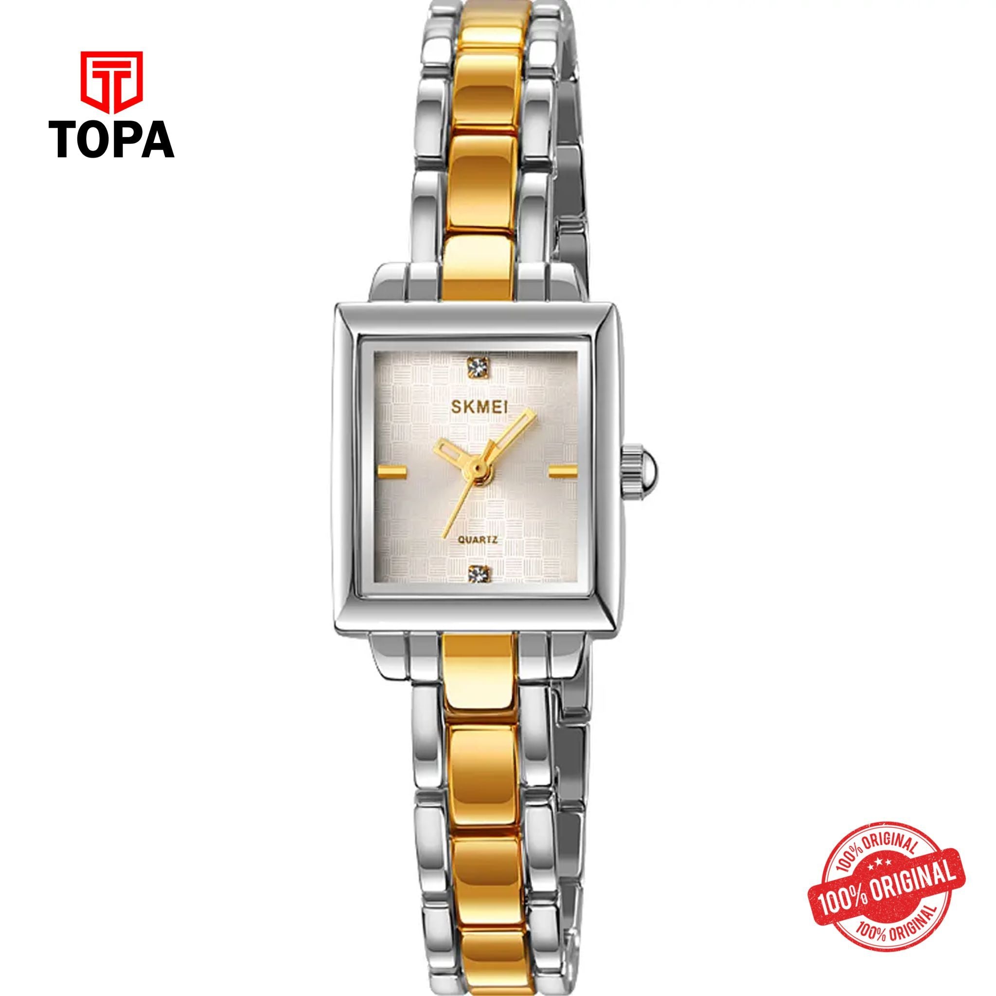 Topa Skmei-2315-L-TTGLD-WHT-Metal-Band-Women-Watch - Product Image 1