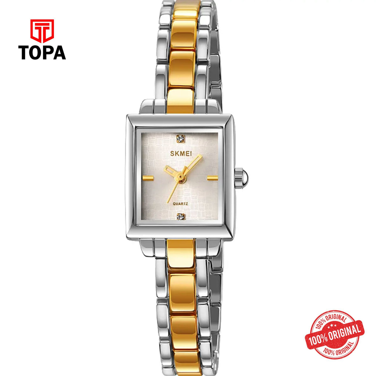 Topa Skmei-2315-L-TTGLD-WHT-Metal-Band-Women-Watch - Product Image 1