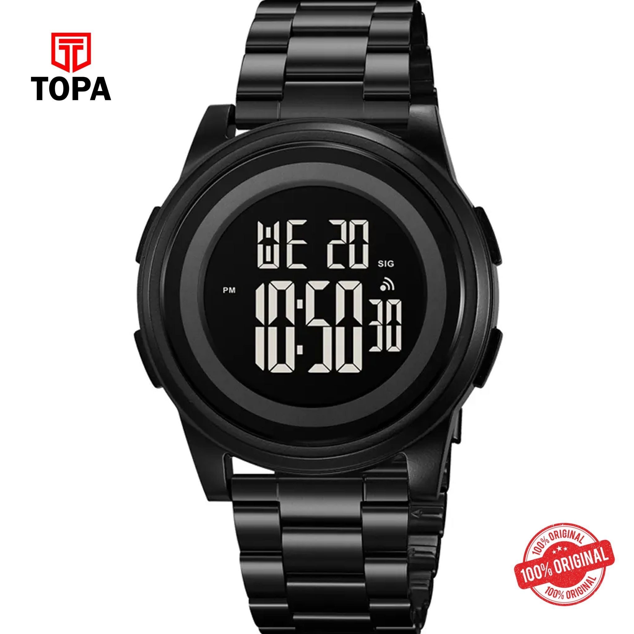 Topa Skmei-2379-G-BLK-DIGI-Metal-Band-Men-Watch - Product Image 1