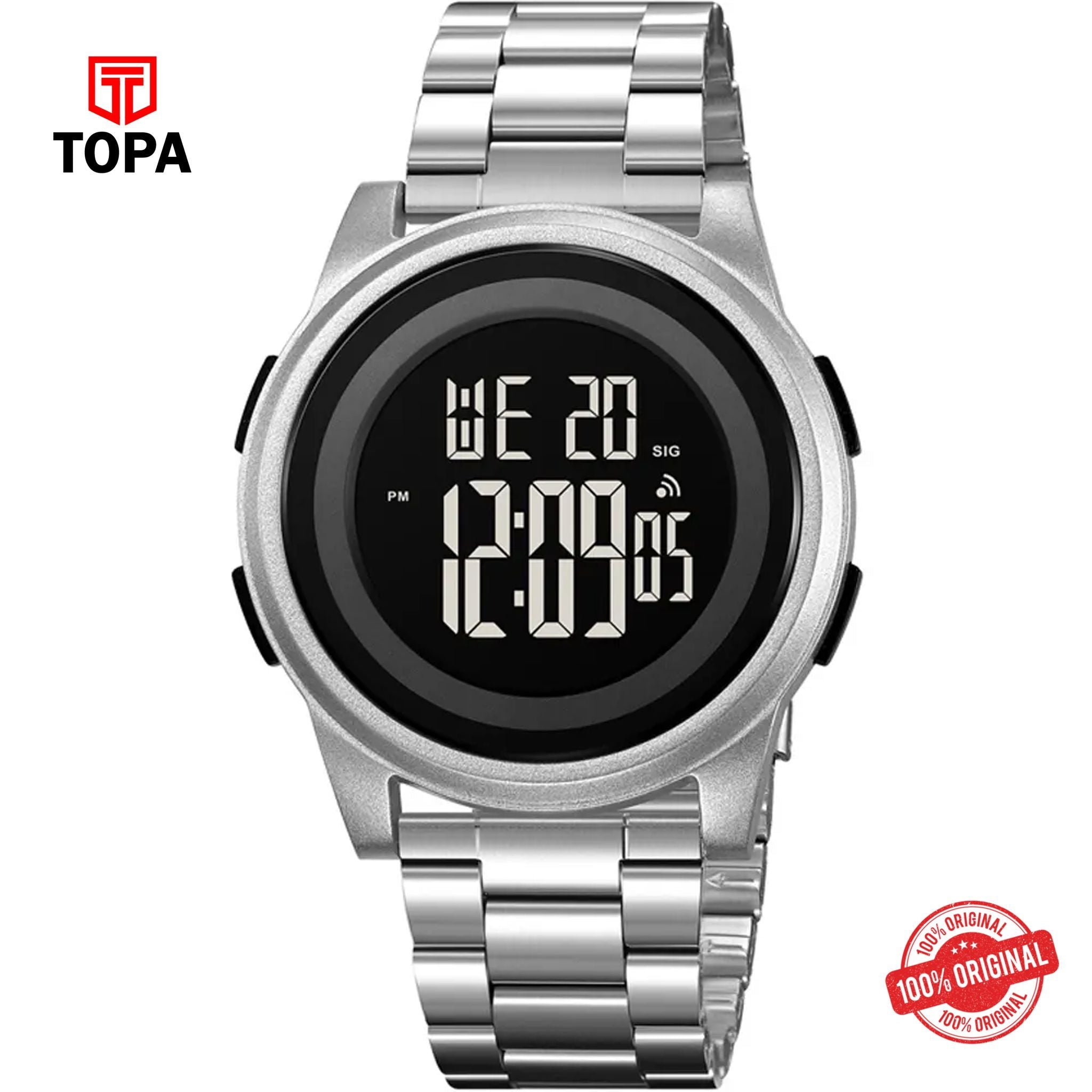 Topa Skmei-2379-G-CH-BLK-DIGI-Metal-Band-Men-Watch - Product Image 1