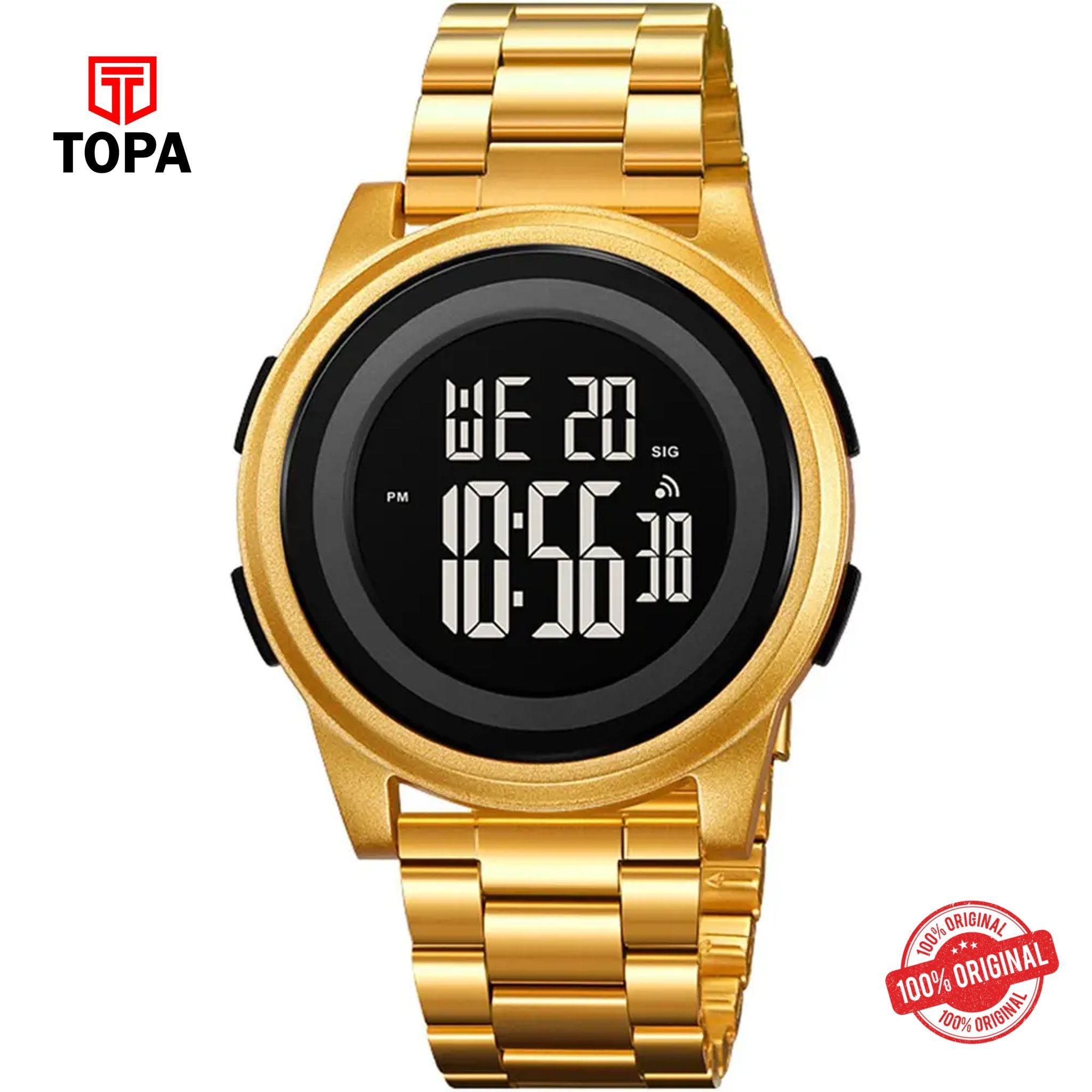 Topa Skmei-2379-GLD-DIGI-Metal-Band-Men-Watch - Product Image 1