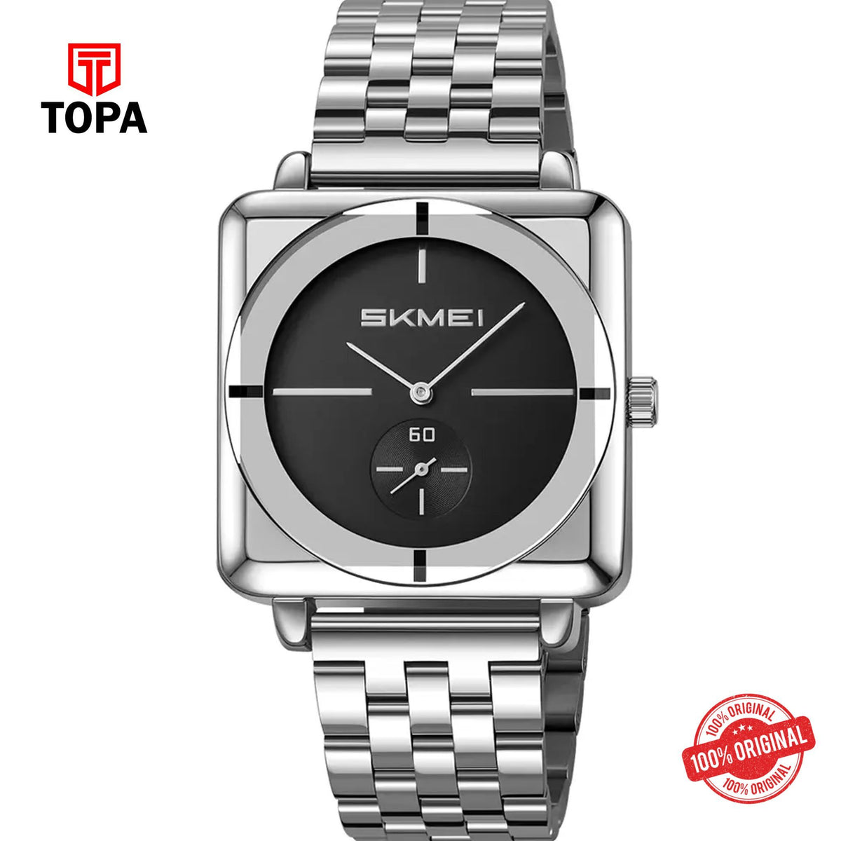 Topa Skmei-2413-G-CH-BLK-Metal-Band-Men-Watch - Product Image 1