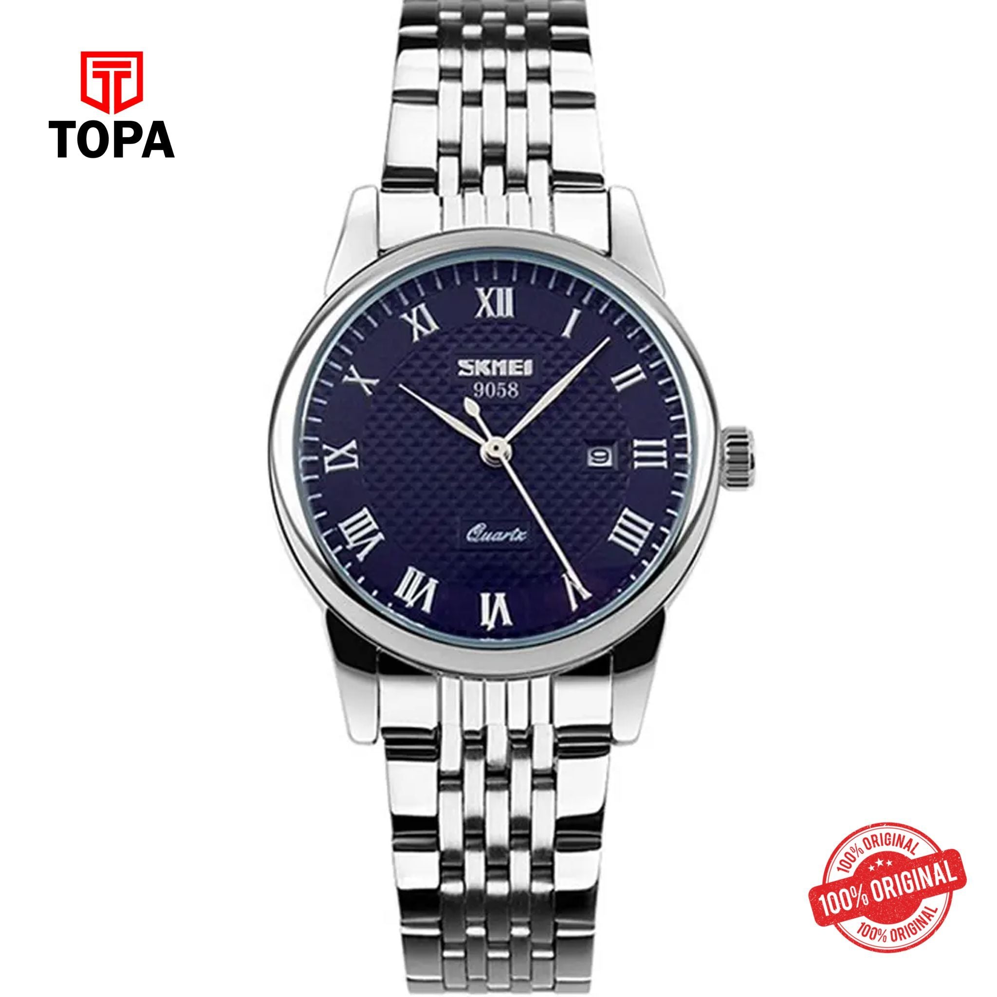 Topa Skmei-9058-CH-BLU-Metal-Band-Women-Watch - Product Image 1