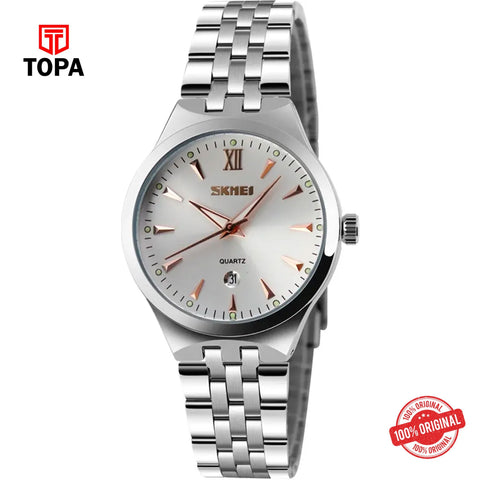 Topa Skmei-9071-CH-WHT-RGINX-Metal-Band-Women-Watch - Product Image 1