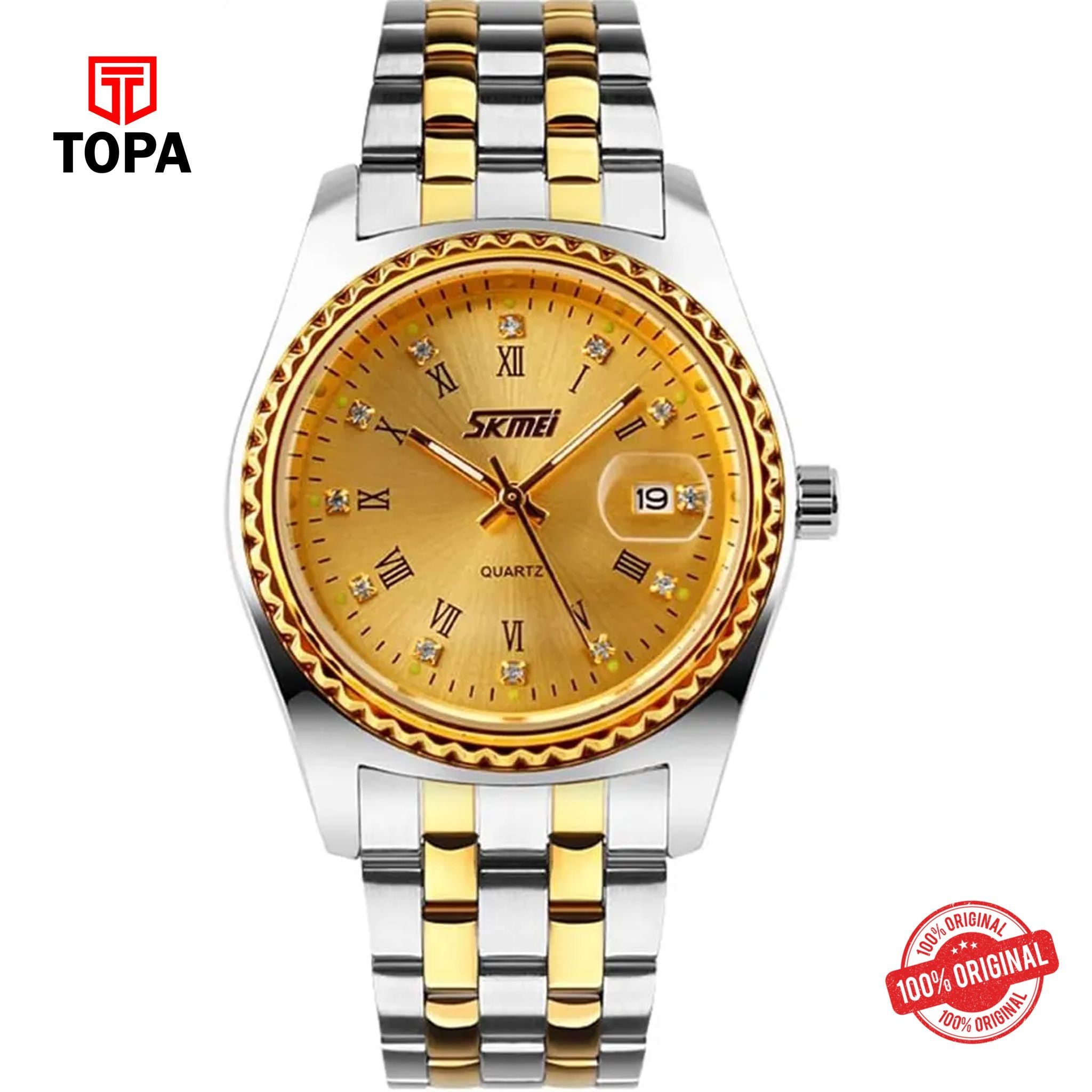 Topa Skmei-9098-L-TTGLD-GLD-Metal-Band-Women-Watch - Product Image 1