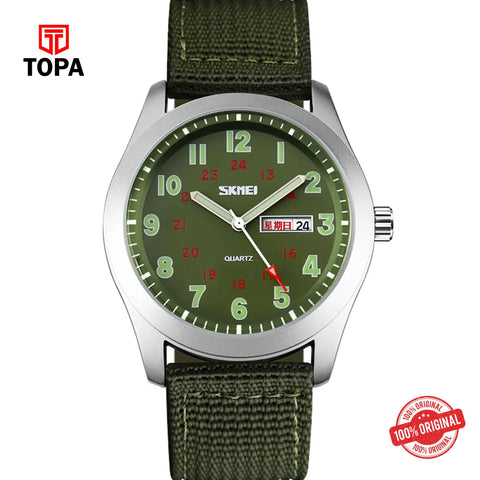 Topa Skmei-9112-CH-GRN-Nylon-Band-Men-Watch - Product Image 1