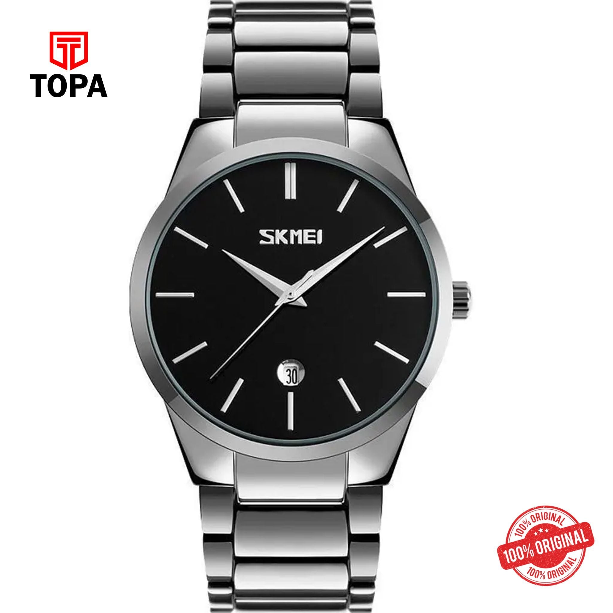 Topa Skmei-9140-CH-BLK-Metal-Band-Men-Watch - Product Image 1