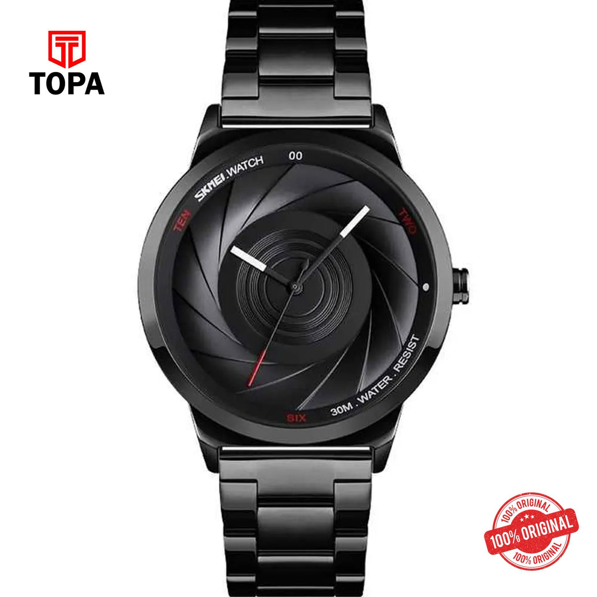Topa Skmei-9210-G-BLK-Metal-Band-Men-Watch - Product Image 1