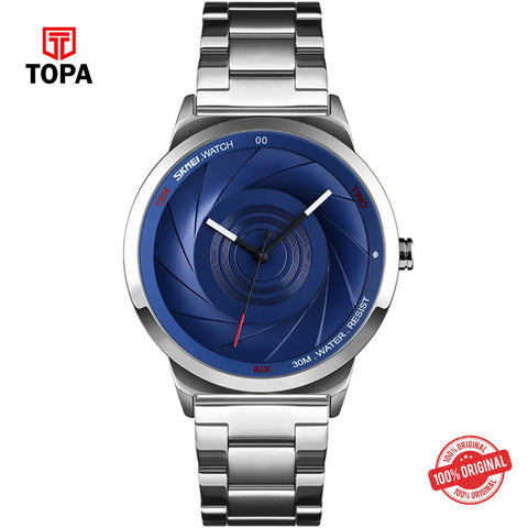 Topa Skmei-9210-G-CH-BLU-Metal-Band-Men-Watch - Product Image 1