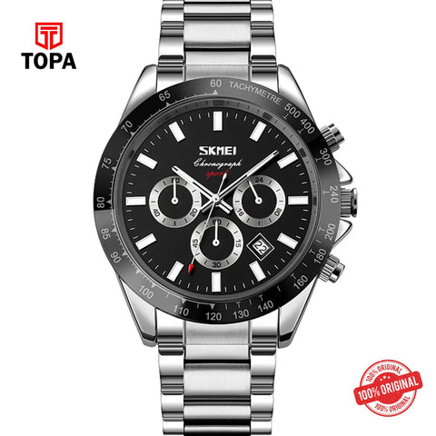 Topa Skmei-9259-CH-BLK-Metal-Band-Men-Watch - Product Image 1