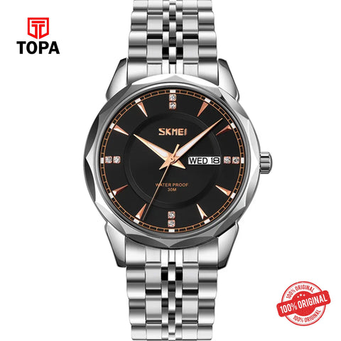 Topa Skmei-9268-CH-BLK-Metal-Band-Men-Watch - Product Image 1