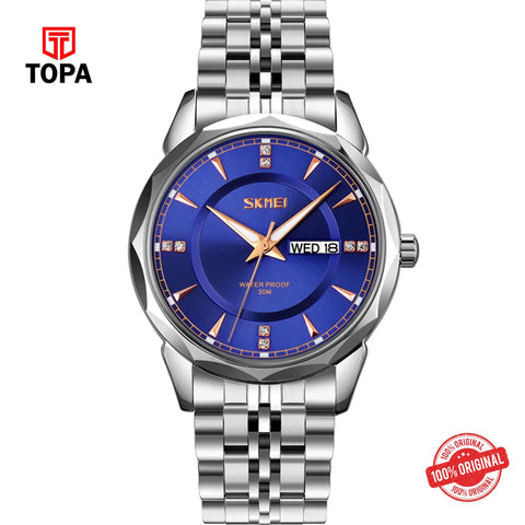 Topa Skmei-9268-CH-BLU-Metal-Band-Men-Watch - Product Image 1