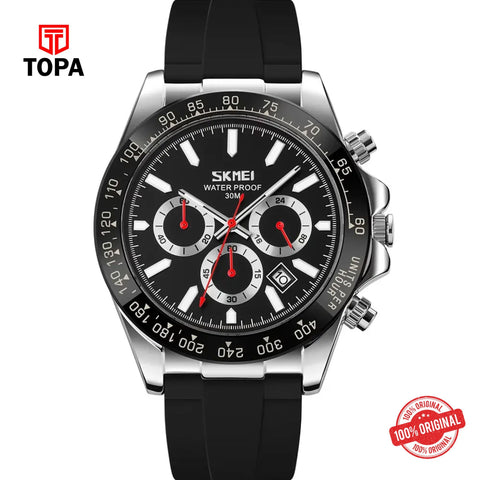 Topa Skmei-9275-CH-BLK-Rubber-Band-Men-Watch - Product Image 1