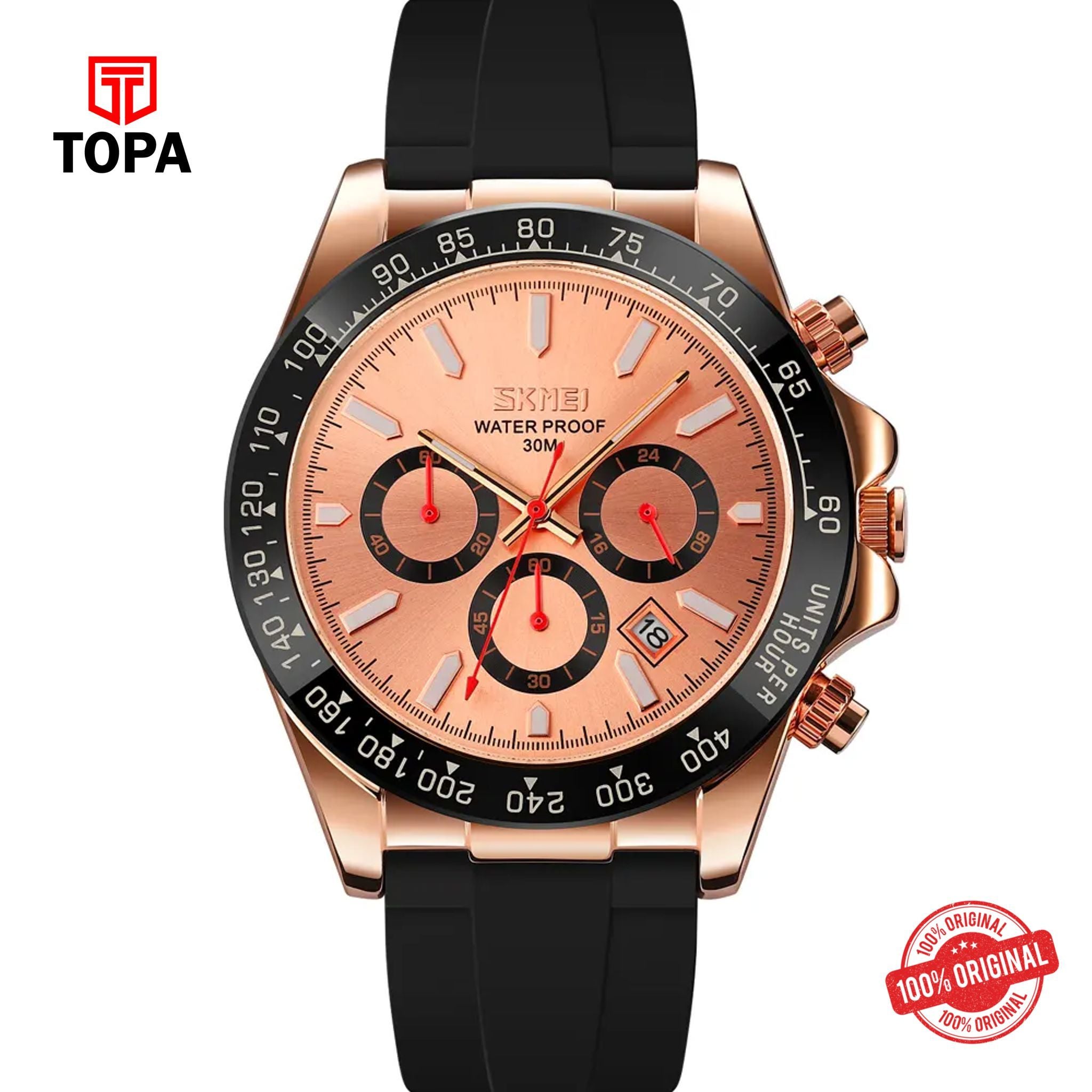 Topa Skmei-9275-RS-BLK-RS-Rubber-Band-Men-Watch - Product Image 1