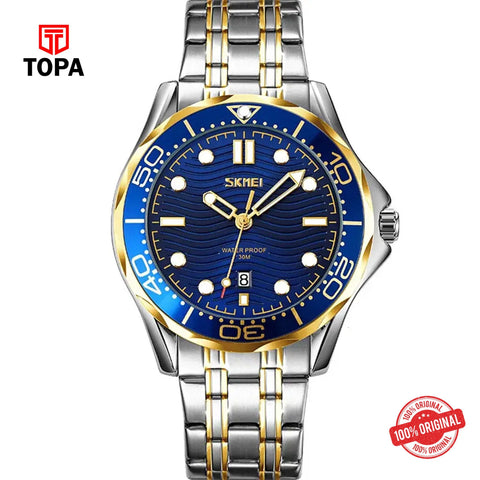 Topa Skmei-9276-TT-BLU-Metal-Band-Men-Watch - Product Image 1
