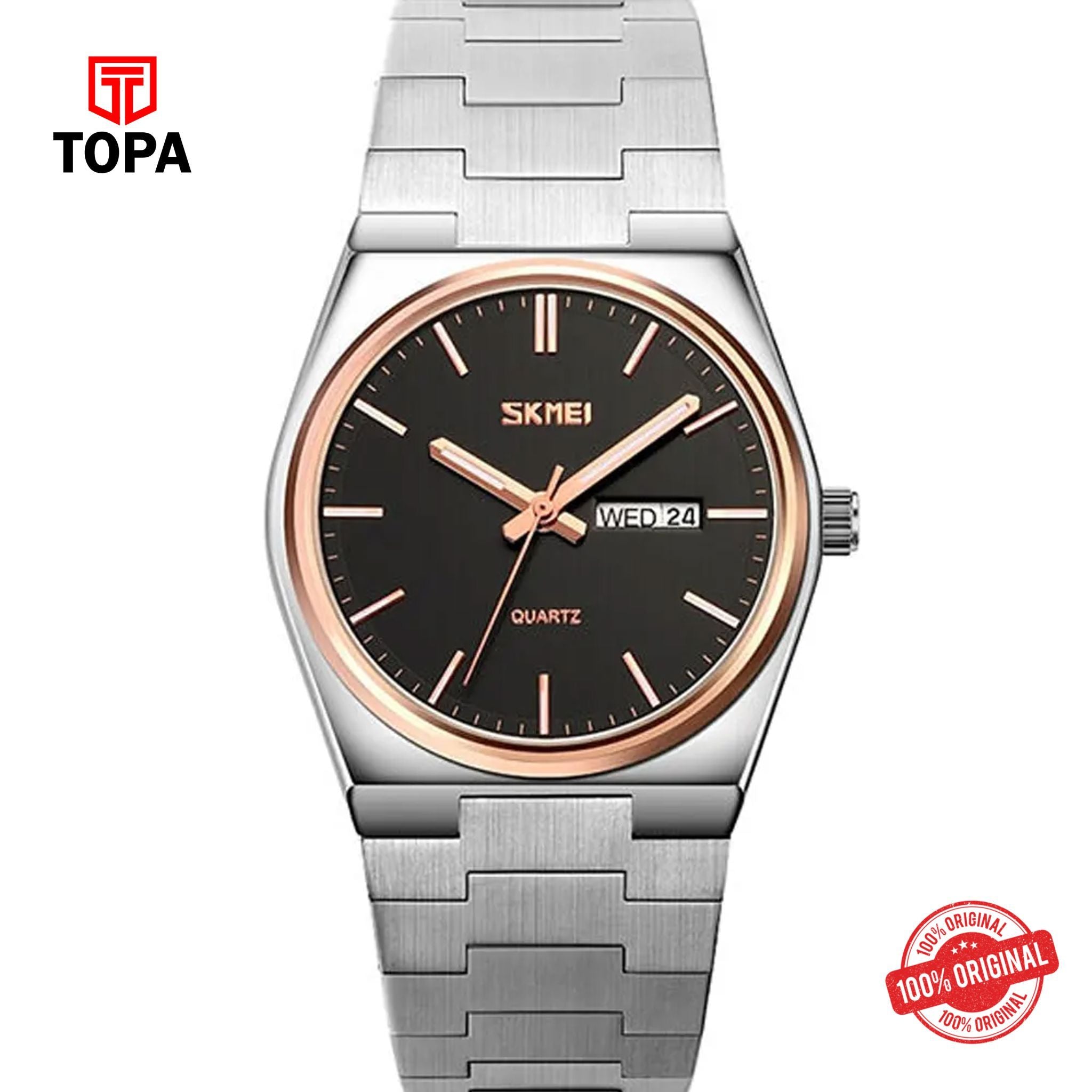 Topa Skmei-9288-CH-BLK-RGBZL-Metal-Band-Men-Watch - Product Image 1
