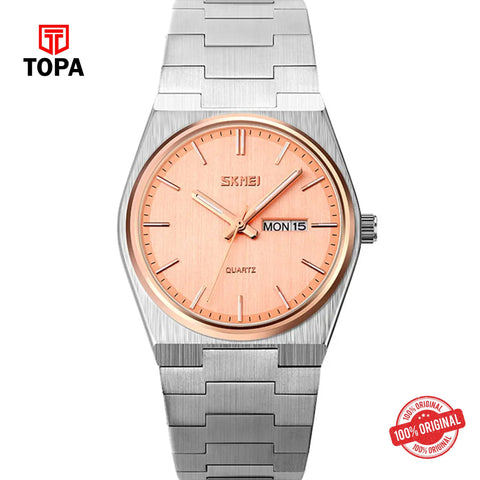 Topa Skmei-9288-G-CH-RG-Metal-Band-Men-Watch - Product Image 1