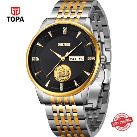 Topa Skmei-9309-TT-BLK-Metal-Band-Men-Watch - Product Image 1