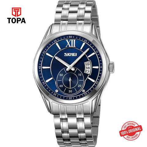 Topa Skmei-9319-G-CH-BLU-Metal-Band-Men-Watch - Product Image 1