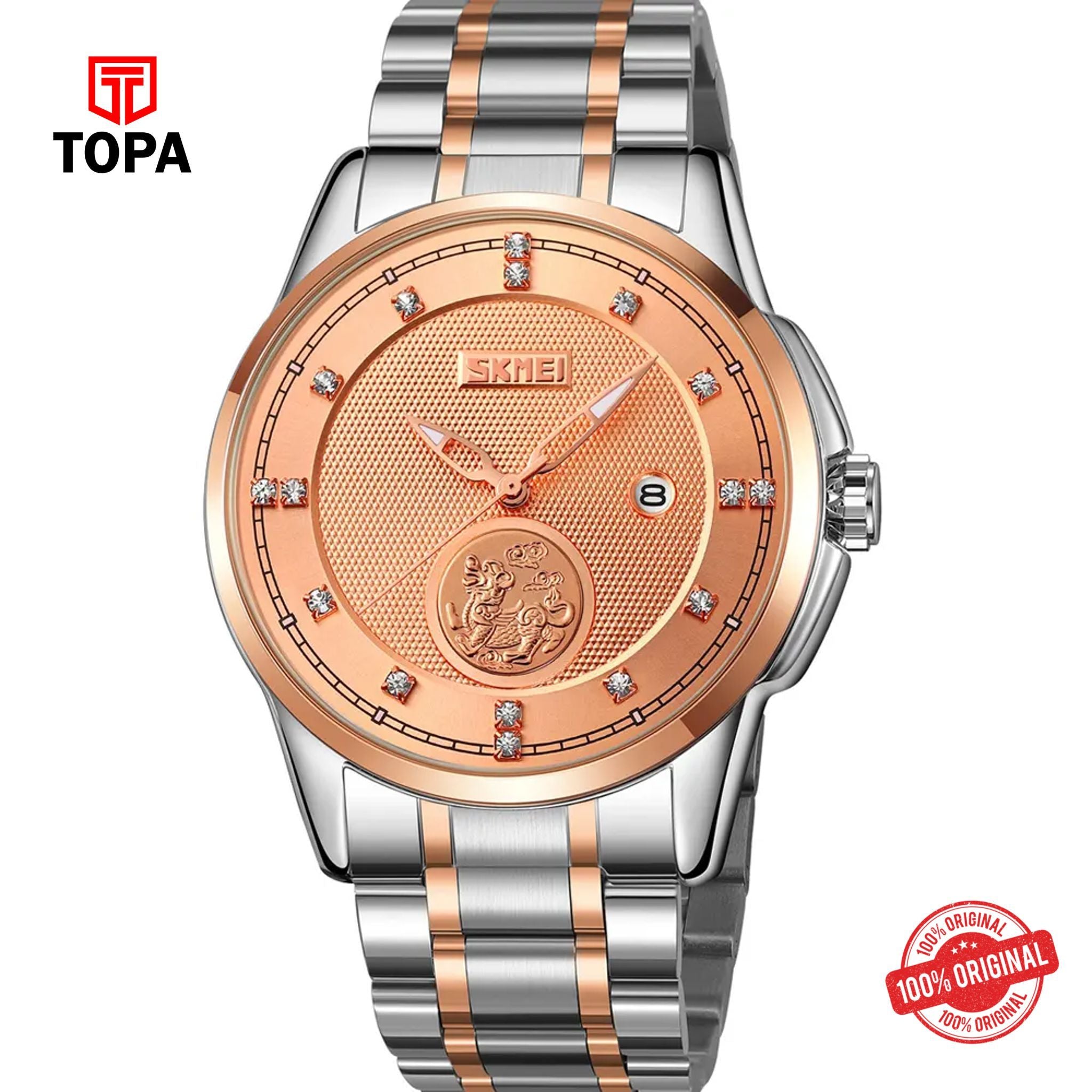 Topa Skmei-9321-G-TTRG-RG-Metal-Band-Men-Watch - Product Image 1