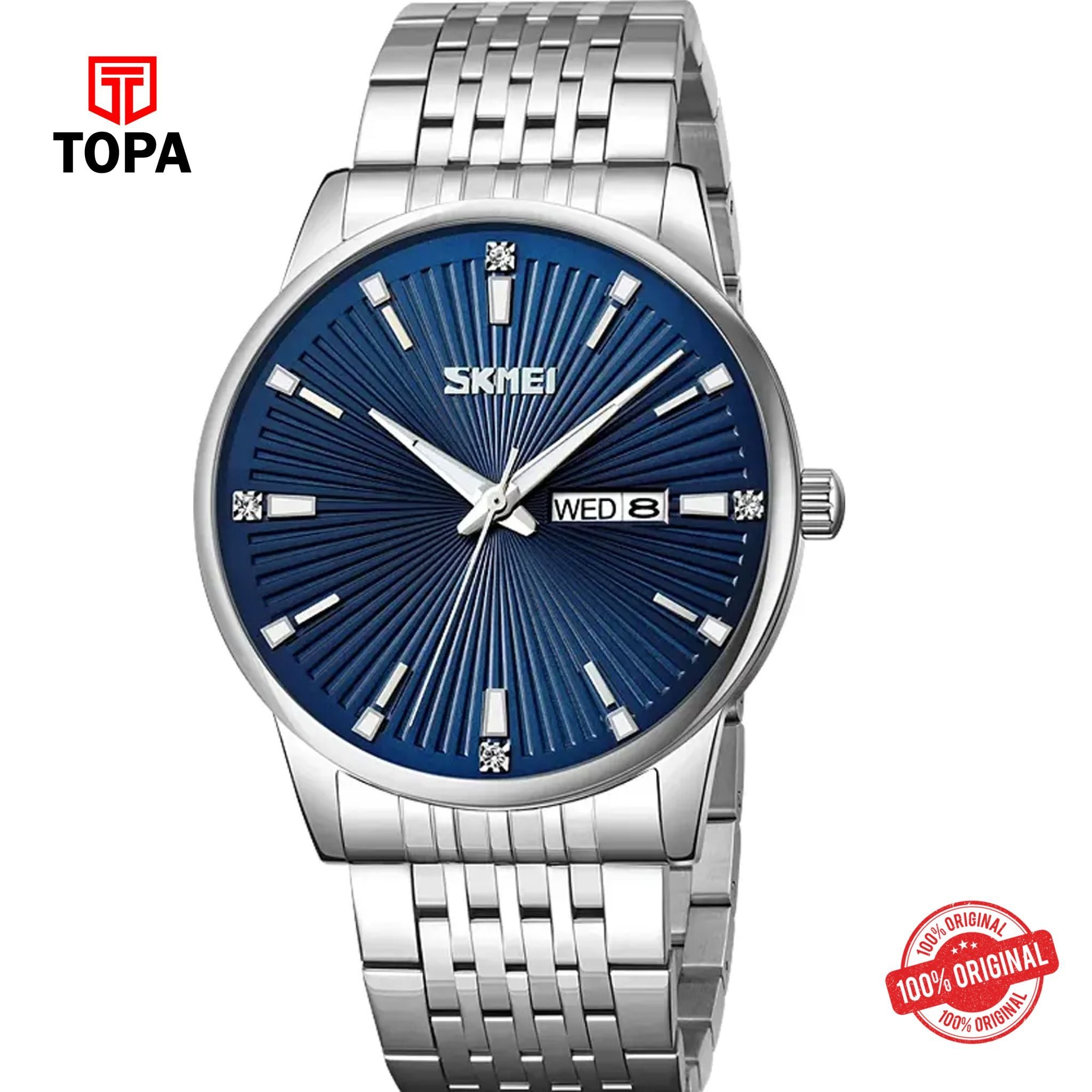 Topa Skmei-9323-CH-BLU-Metal-Band-Men-Watch - Product Image 1