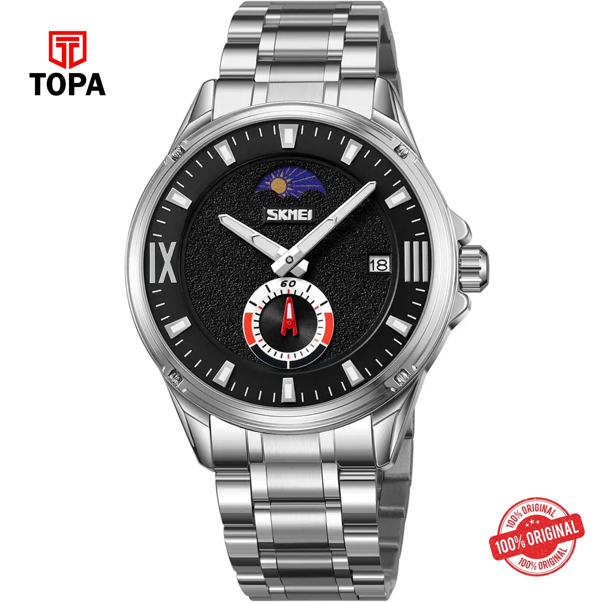 Topa Skmei-9326-G-CH-BLK-Metal-Band-Men-Watch - Product Image 1