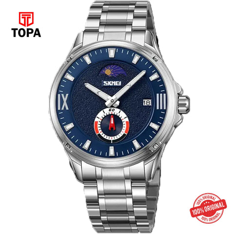 Topa Skmei-9326-G-CH-BLU-Metal-Band-Men-Watch - Product Image 1