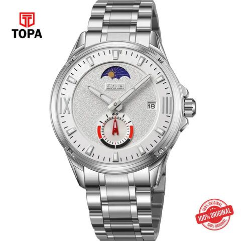 Topa Skmei-9326-G-CH-WHT-Metal-Band-Men-Watch - Product Image 1