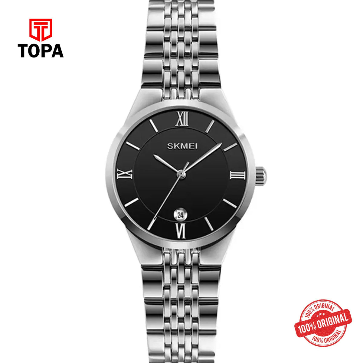 Topa Skmei-Q023-CH-BLK-Metal-Band-Women-Watch - Product Image 1