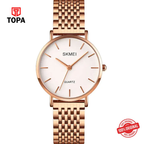 Topa Skmei-Q027-RS-WHT-Metal-Band-Women-Watch - Product Image 1