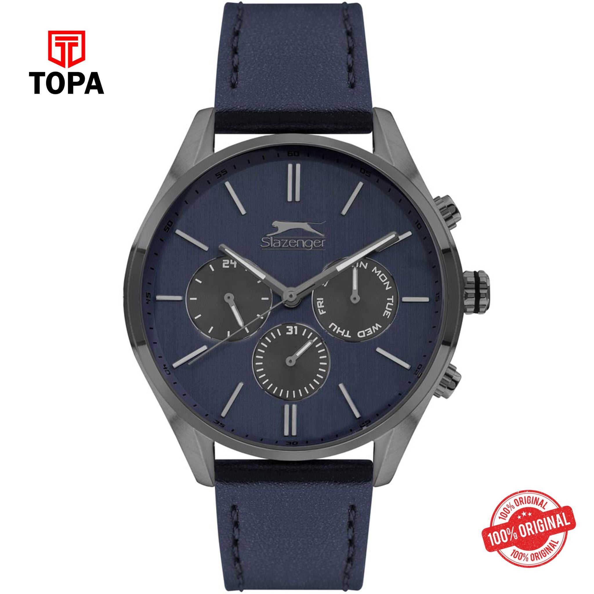 Topa Slazenger-SL.9.6378.2.03-Leather-Band-Men-Watch - Product Image 1