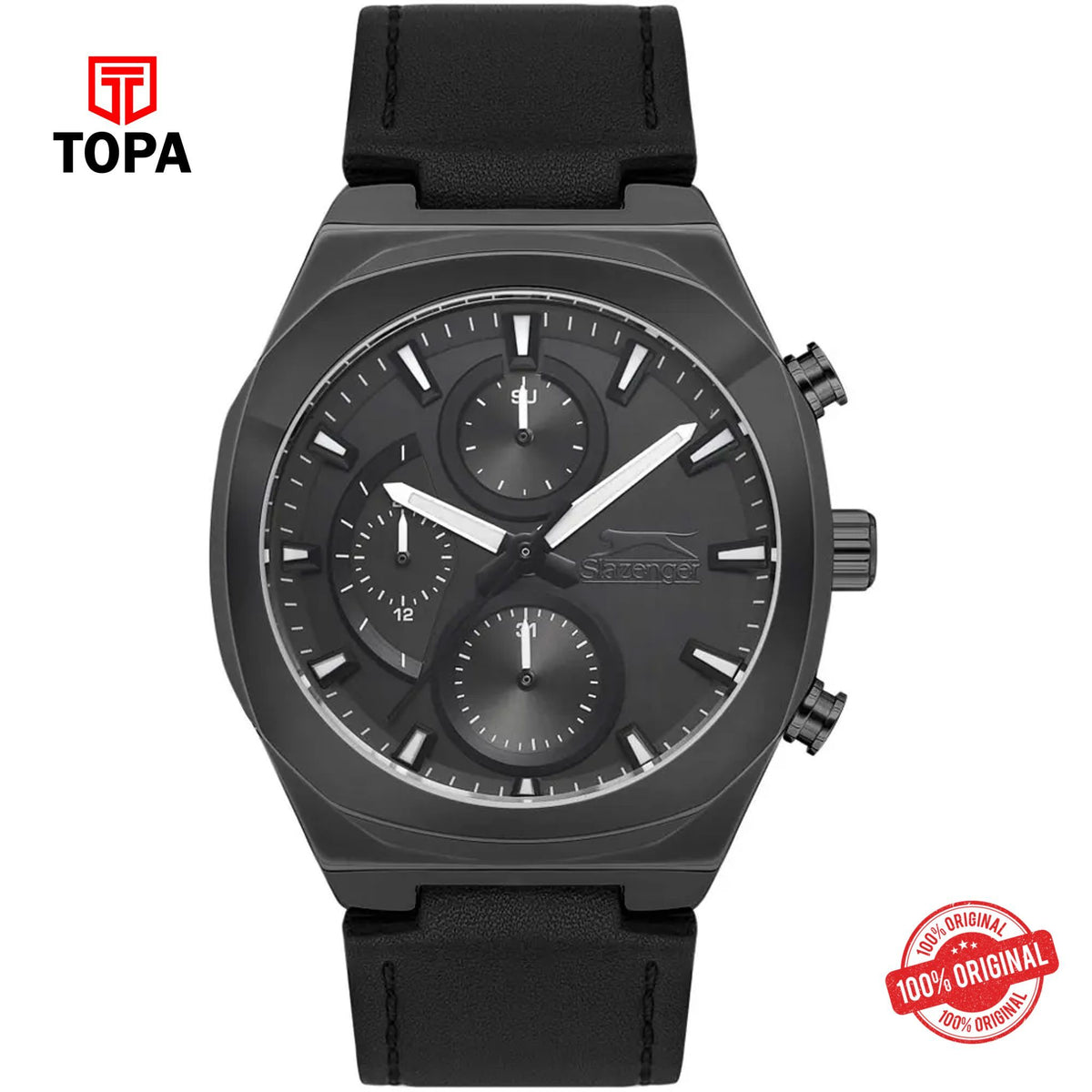 Topa Slazenger-SL.9.6504.2.02-Leather-Band-Men-Watch - Product Image 1