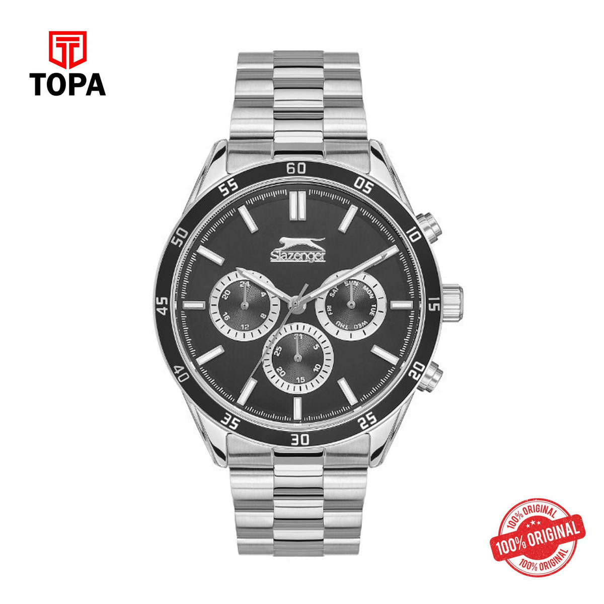 Topa Slazenger - SL.09.2109.2.04 -  Gents Stainless Steel Watch Black - Product Image 1