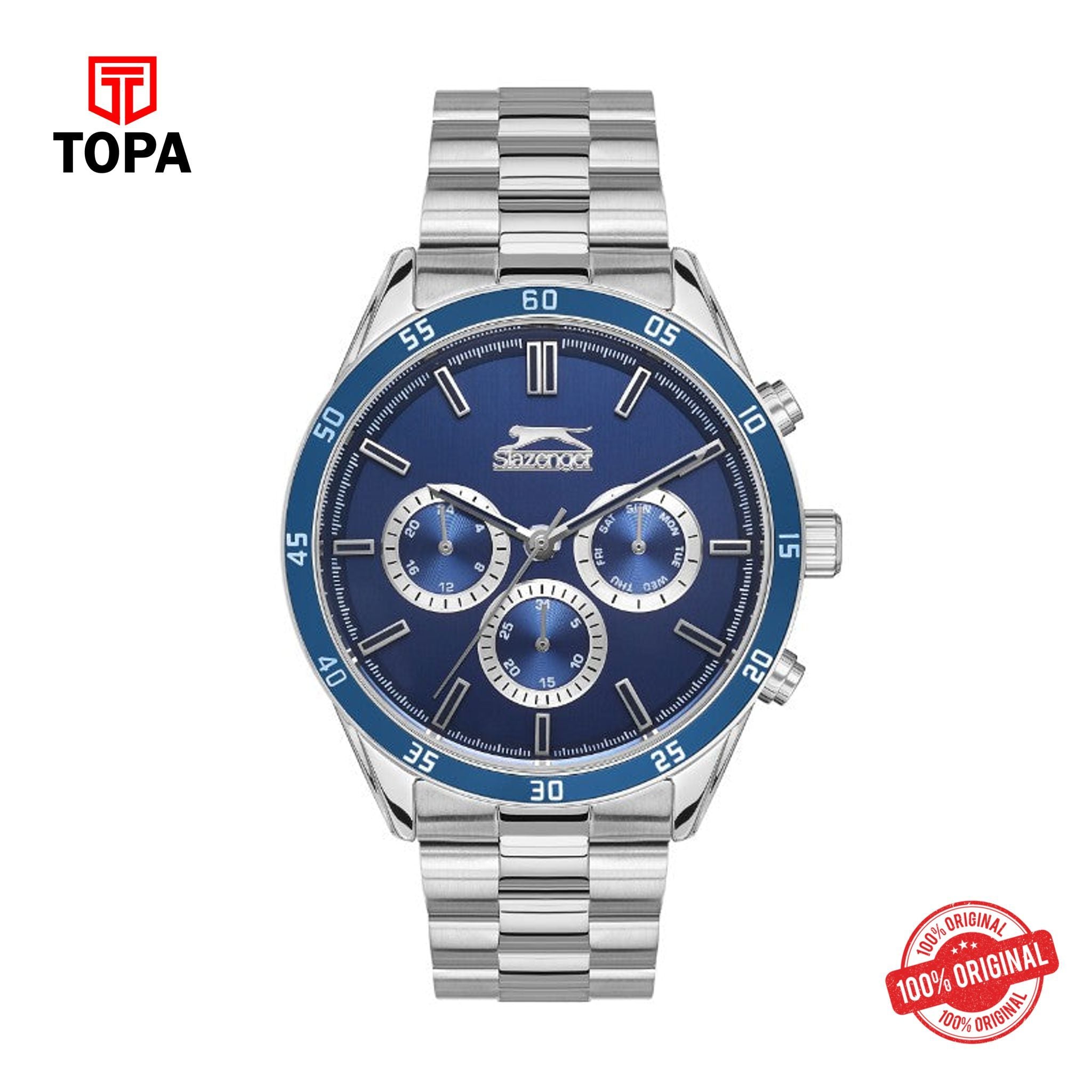 Topa Slazenger - SL.09.2109.2.05 - Gents Stainless Steel Watch Blue - Product Image 1