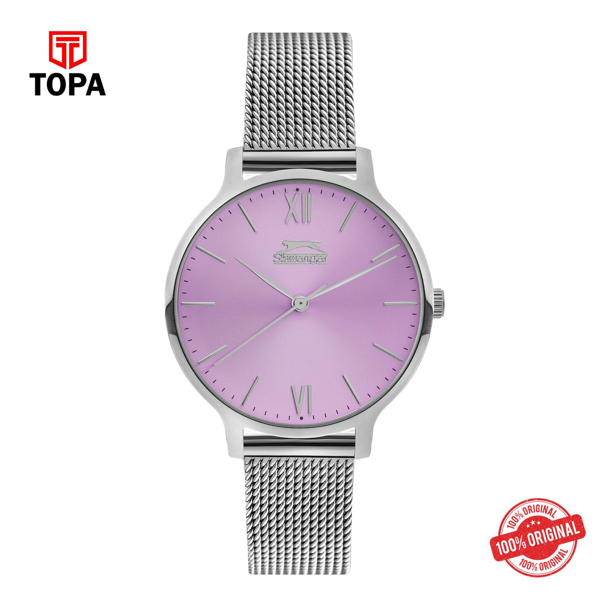 Topa Slazenger - SL.9.1823.2.07 - Quartz Female Band Pink Dial Watch - Product Image 1