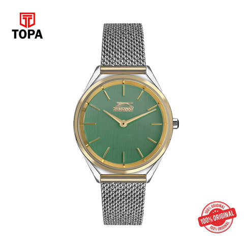 Topa Slazenger - SL.9.1852.3.07 - Quartz Female Band Green Dial Watch - Product Image 1