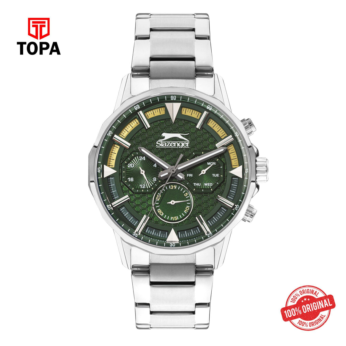 Topa Slazenger - SL.9.2216.2.03 - Quartz Male Band Green Dial Watch - Product Image 1
