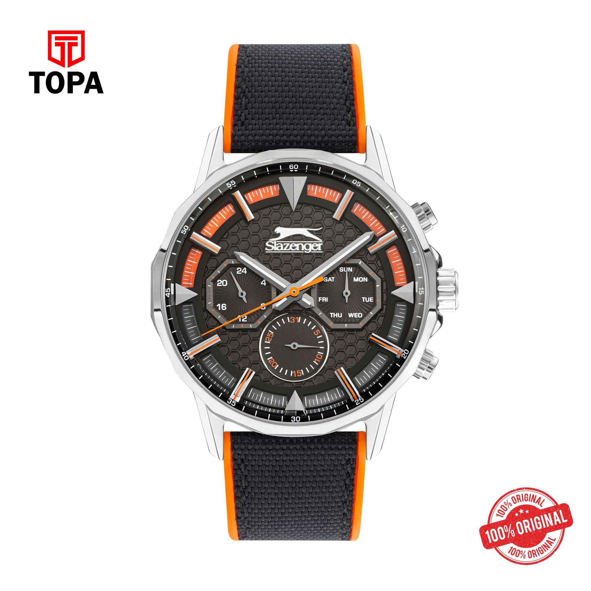 Topa Slazenger - SL.9.2217.2.01 - Quartz Male Band Black Dial Watch - Product Image 1