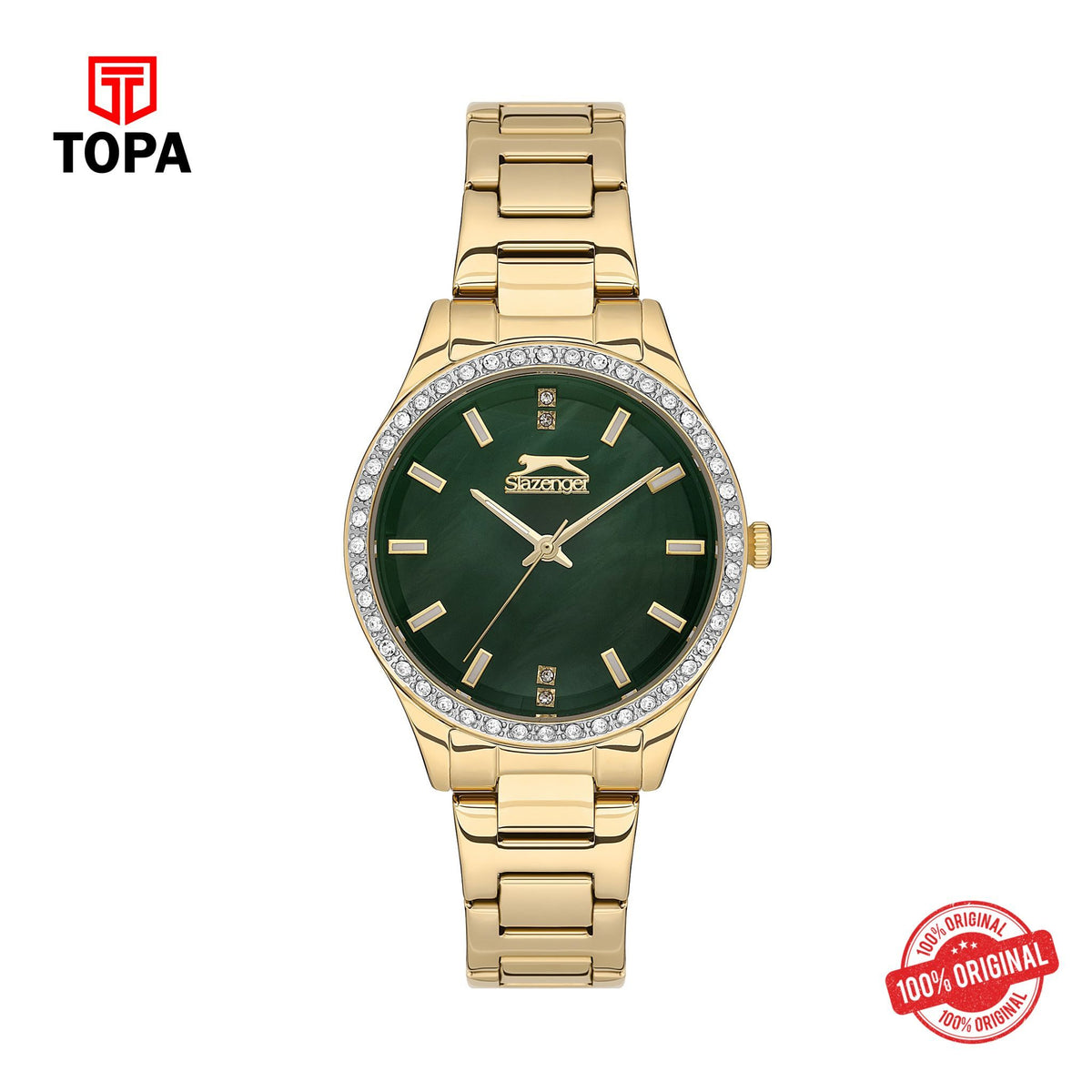 Topa Slazenger - SL.9.2222.3.05 - Quartz Female Green Dial Watch - Product Image 1