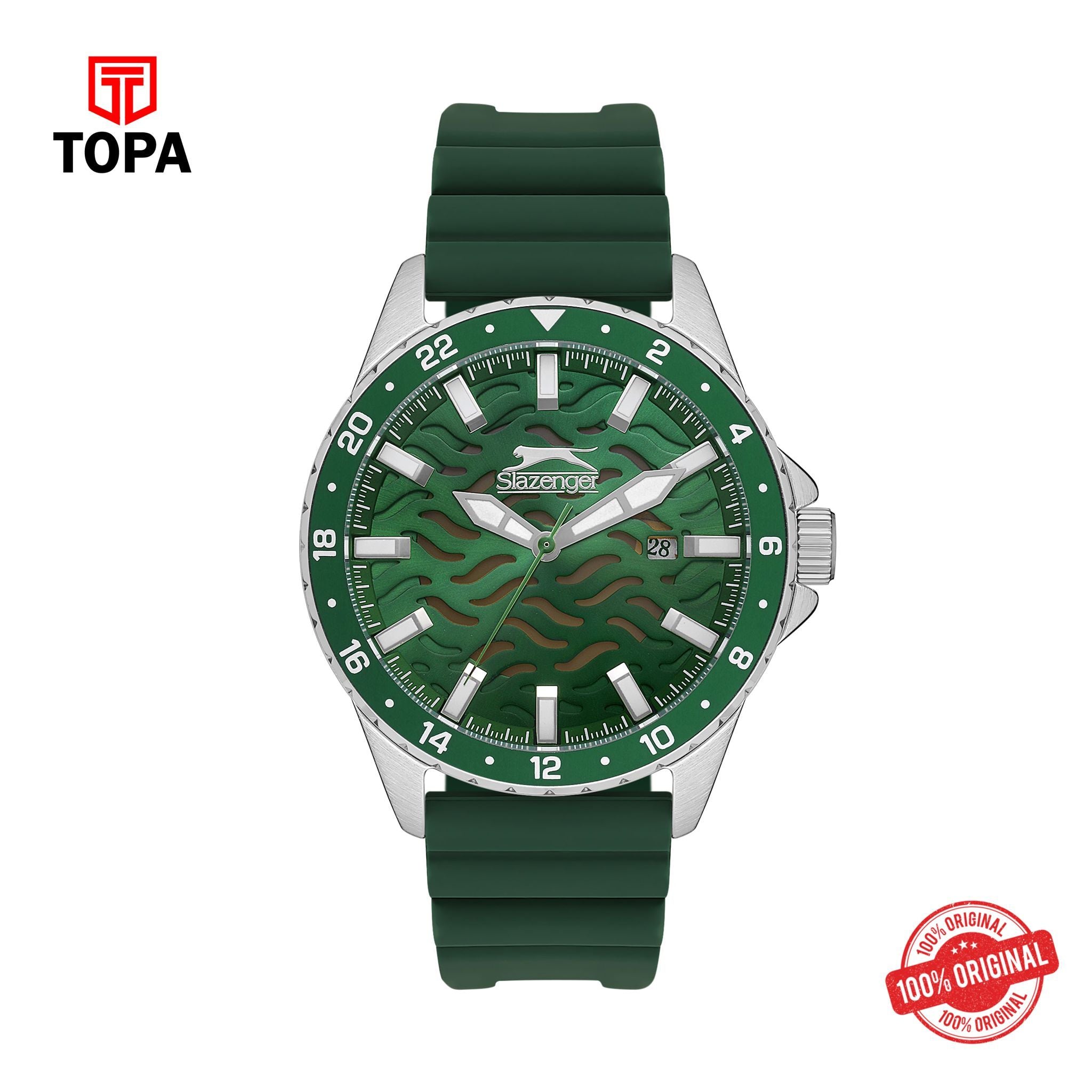 Topa Slazenger - SL.9.2224.1.02 - Quartz Male Band Green Dial Watch - Product Image 1