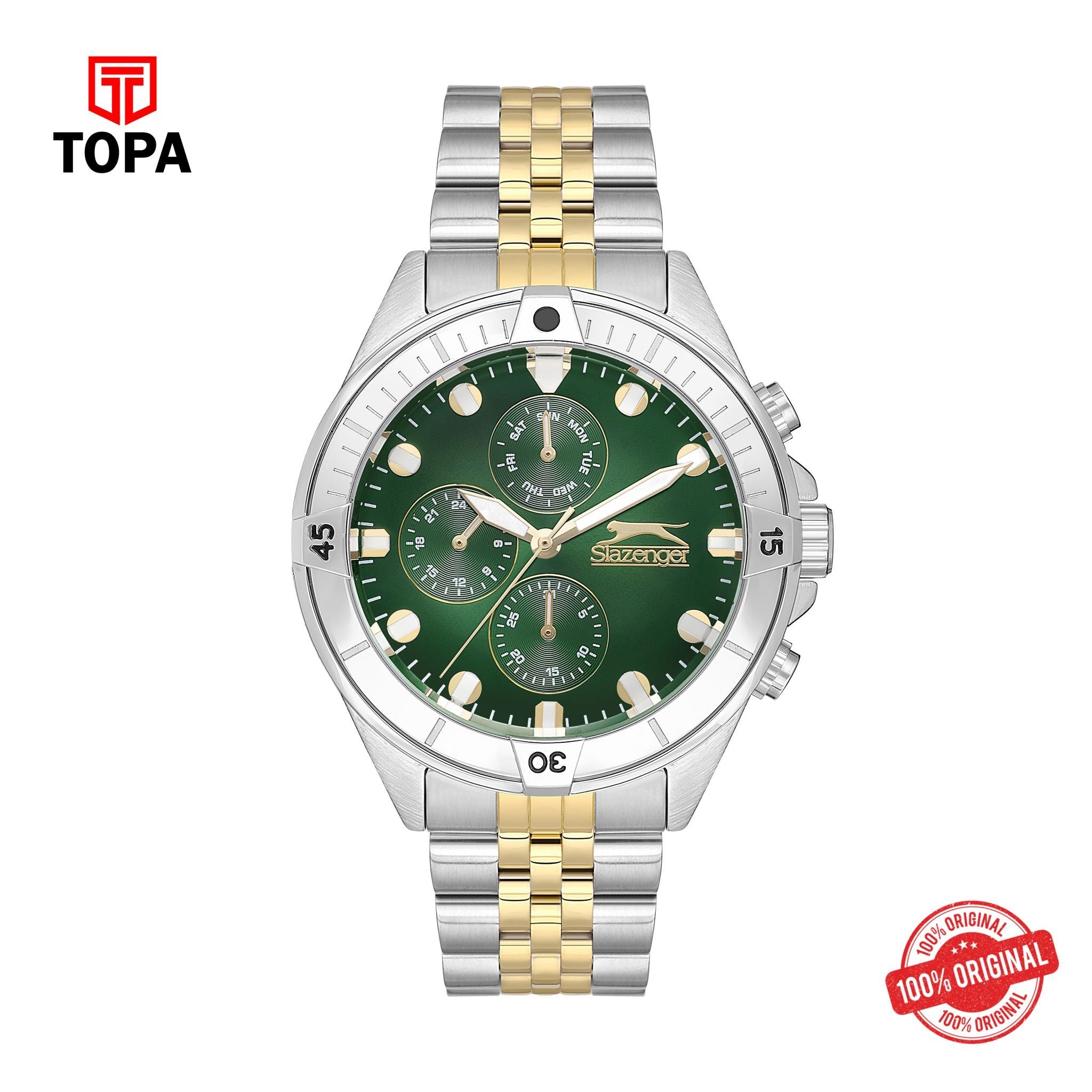 Topa Slazenger - SL.9.2227.2.04 - Quartz Male Band Green Dial Watch - Product Image 1